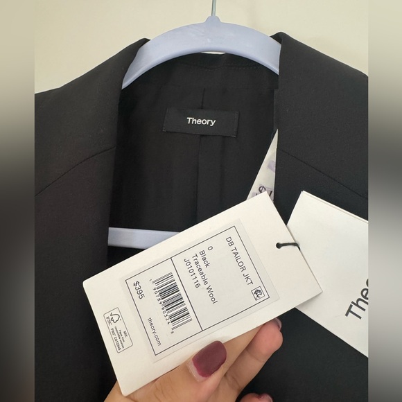 Theory Double-Breasted Blazer in Stretch Wool - Picture 2 of 3